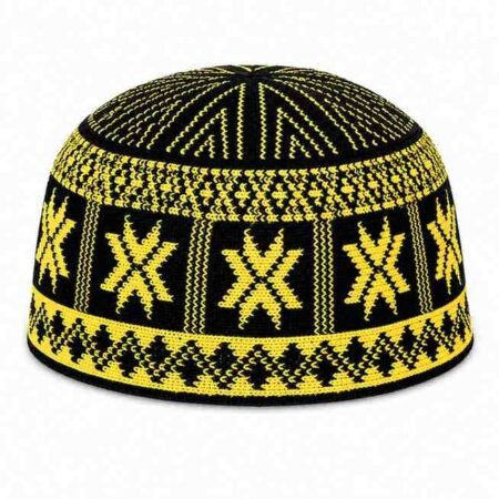 Netted Prayer Caps Turki style yeloow and black style